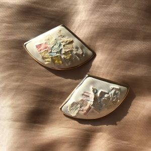 Vintage cream earrings